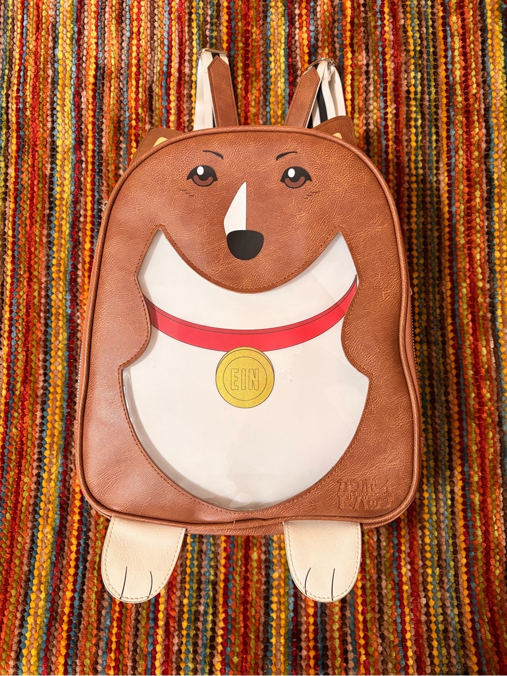 NWT Cowboy Bebop Ein Backpack 90s Anime Pin Collectors Display Bag Corgi Dog